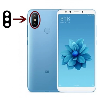 Xiaomi Mi 6X A2 Arka Kamera Lens Cam-Siyah