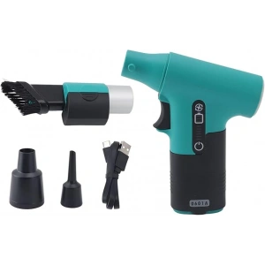Mini Jet Fan Yeşil El Taşıma Güçlü Hava Duster 120000 RPM Spor Pet Saç Kurutucu, 3000mAh Lityum Pil, Hafif Cep Boyutu Taşınabilir Soğutma Cihazı, Rüzgar Hızı 50m/S Kar üfleyici