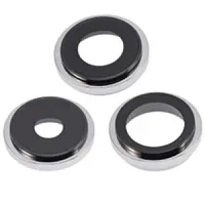 Apple İphone 14 Pro Max Kamera Cami Lens ( Çerçeveli) (Gümüş)