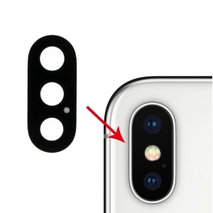 Apple İphone X,Xs Kamera Lens Kapak Camı-Siyah