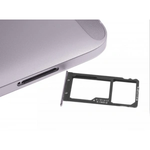 Huawei Ascend G8 Sim Hafıza Kart Kapağı Tutucu-FÜME