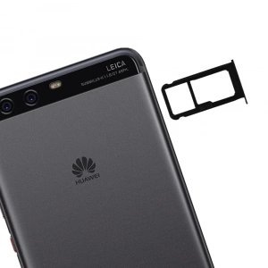 Huawei P10 Sim Hafıza Kart Kapağı Tutucu-SİYAH