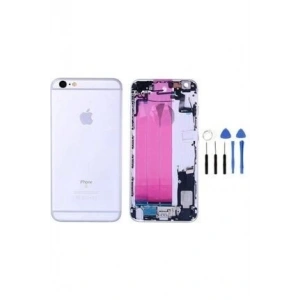 Iphone 6S Plus Dolu Kasa Silver-Gümüş (Tamir Seti Hediyeli)