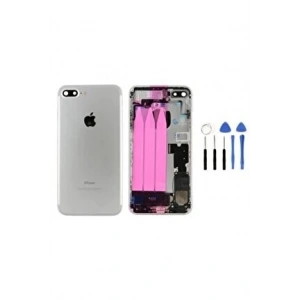 Iphone 7 Plus Dolu Kasa Silver-Gümüş Uyumlu