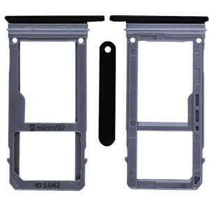 Samsung Galaxy A320 A3 2017 A520 A5 2017 A720 A7 2017 İçin Tek Sim  Hafıza Kart Kapağı-SİYAH