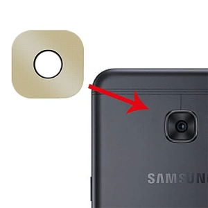 Samsung Galaxy C5 Pro C7 Pro İçin Kamera Lens Cam-Gold