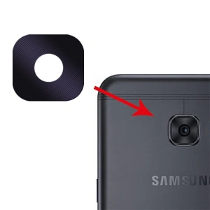 Samsung Galaxy C5 Pro C7 Pro İçin Kamera Lens Cam-Siyah
