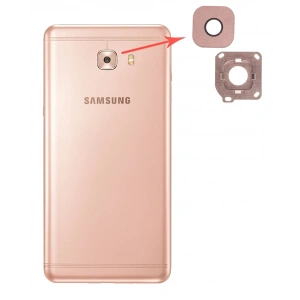Samsung Galaxy C9 Pro İçin Kamera Lens Kapağı Full-Gold