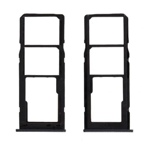 Samsung Galaxy M20 SM-M205 Sim Hafıza Kart Kapağı Tutucu-SİYAH
