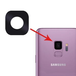 Samsung Galaxy S9 İçin Kamera Lens Kapak Cam-Siyah