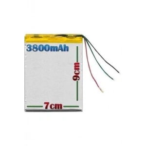 Universal 7 - 8 Tablet Bataryası 3800Mah 3 Kablolu