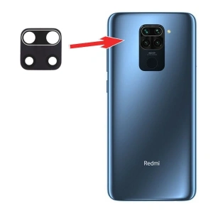 Xiaomi Redmi Note 9-9S-9 Pro Arka Kamera Camı Lens-Siyah