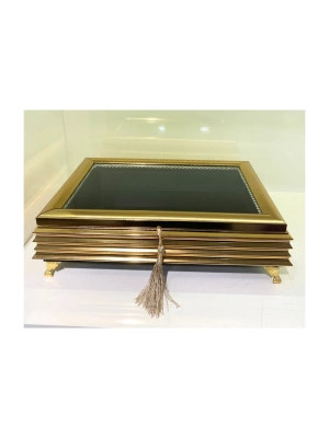 Aynalı Kapaklı Çok Amaçlı Gold Küçük Kutu