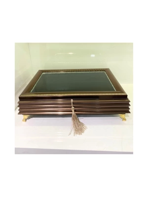 Aynalı Kapaklı Çok Amaçlı Bronz Büyük Kutu
