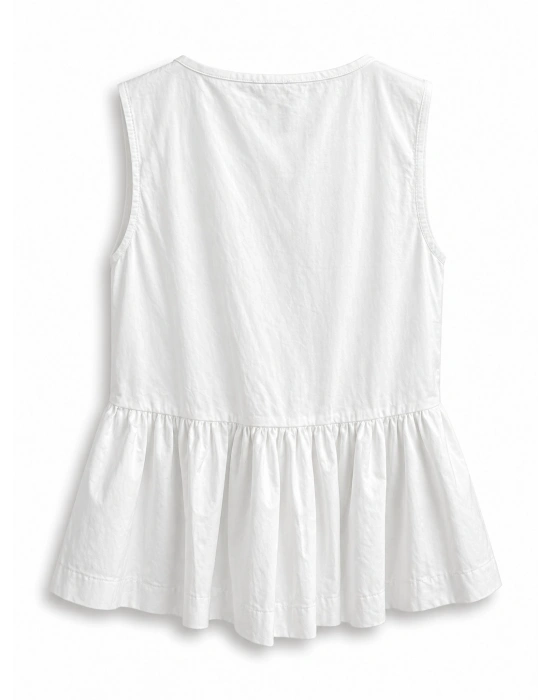 Poplin Kuşaklı Peplum Bluz