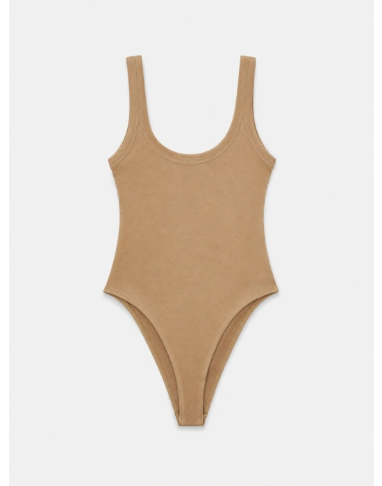Vizon Kalın Askılı Bodysuit