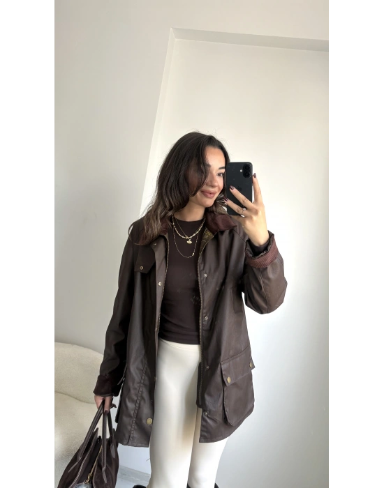 Acı Kahve Premium Su Geçirmez Barbour Ceket