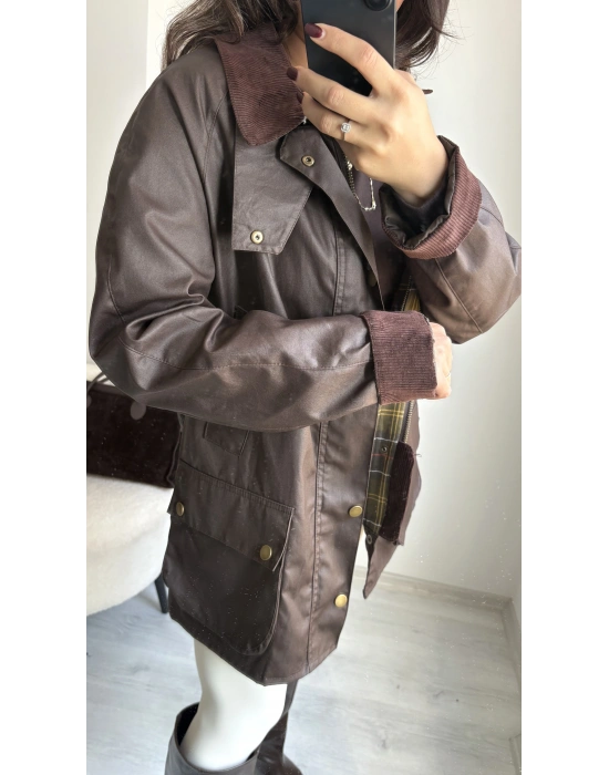 Acı Kahve Premium Su Geçirmez Barbour Ceket