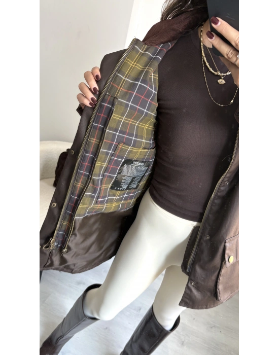 Acı Kahve Premium Su Geçirmez Barbour Ceket