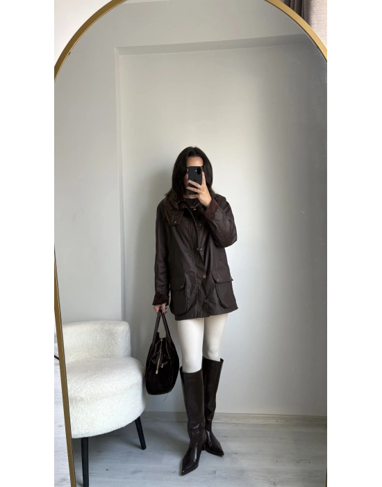 Acı Kahve Premium Su Geçirmez Barbour Ceket