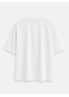 Ekru Sarı Flower Yazı Detaylı T-shirt