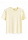 Bisiklet Yaka Açık Sarı T-shirt