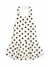 Puantiye Boyundan Bağlamalı Peplum Bluz