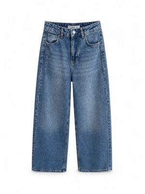 Yüksek Bel Wide Leg Jean