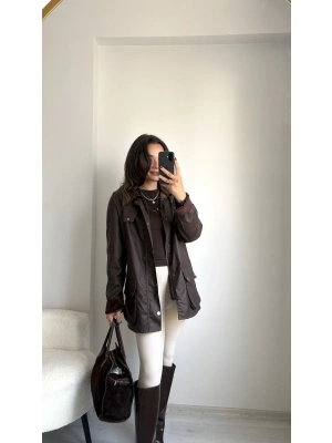 Acı Kahve Premium Su Geçirmez Barbour Ceket