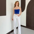 İp Askılı Sandy Crop Mavi