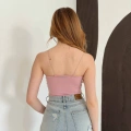 İp Askılı Sandy Crop Tozpembe