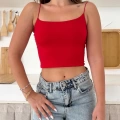 Askılı Sandy Crop Kırmızı
