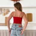 Askılı Sandy Crop Kırmızı