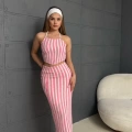 Askılı Triko Kumaş İçi Astarlı Takım Pembe