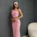 Askılı Triko Kumaş İçi Astarlı Takım Pembe