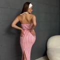 Askılı Triko Kumaş İçi Astarlı Takım Pembe