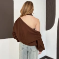 Bolero Detaylı Triko Takım Kahve