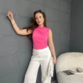 Büzgü Detay Dik Yaka Bluz Pembe