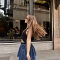 Cep Detaylı Denim Etek Koyu Mavi