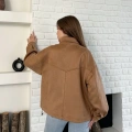 Cep Detaylı Viral Nubuk Ceket Camel
