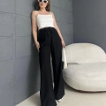 Çilek Kumaş Salaş Pantolon Siyah