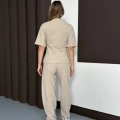 Desenli Modal İkili Set Takım Bej