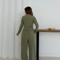 Dik Yaka Pantolonlu Takım Haki