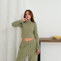 Dik Yaka Pantolonlu Takım Haki