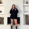 Düğme Detay Teddy Oversize Ceket Siyah