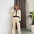 Elegant Line Triko Takım Bej