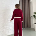 Elegant Line Triko Takım Bordo