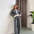 Elegant Line Triko Takım Koyu Gri