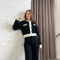 Elegant Line Triko Takım Siyah