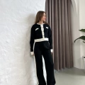 Elegant Line Triko Takım Siyah